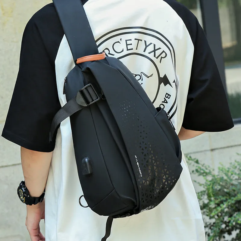 Men's Charming Comfortable Fashion Motorcycle Multifunctional Men's Chest Bags