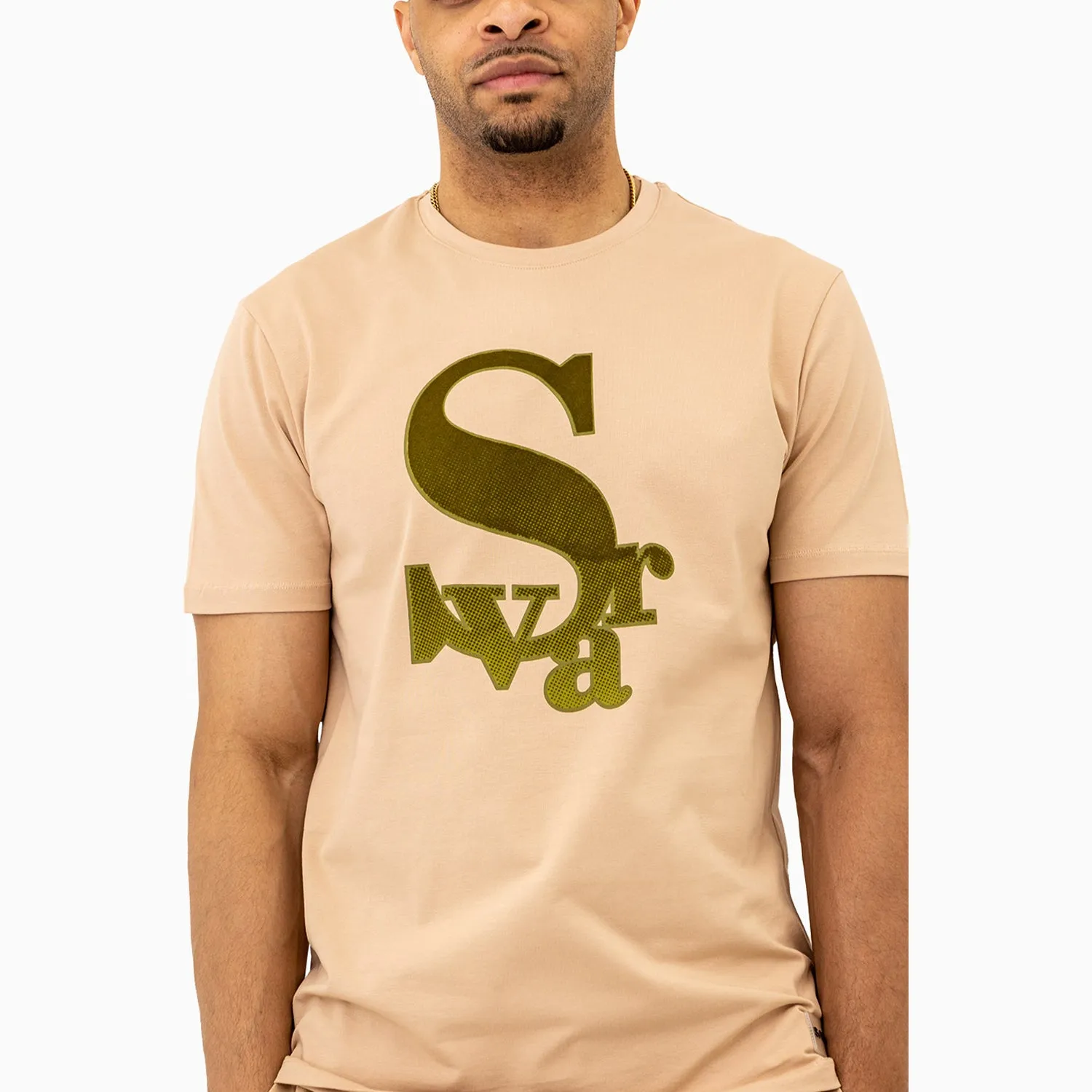 Men's Chenille Patch Short Sleeve T-Shirt