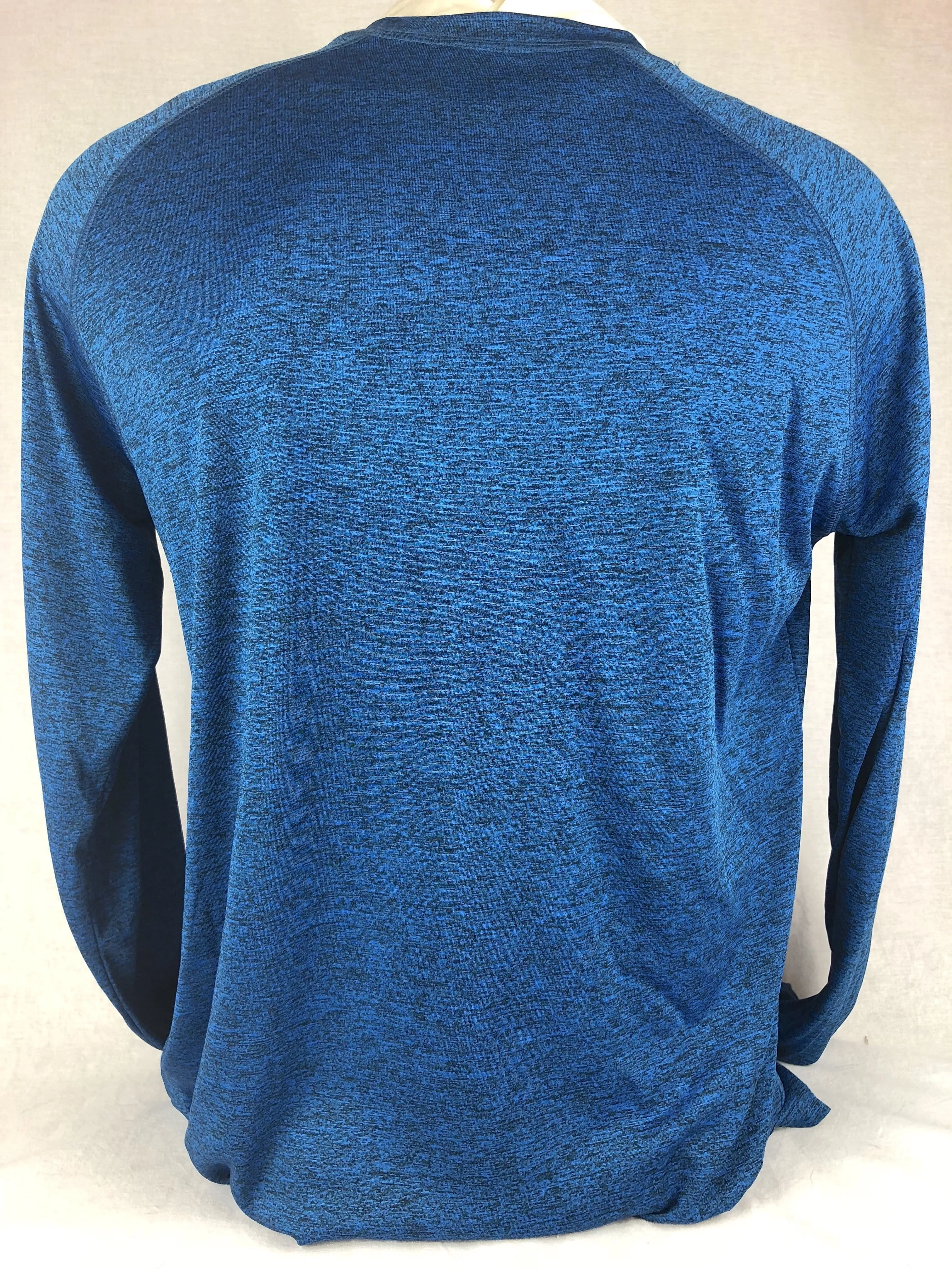 Men's CR Heathered Navy Long Sleeve Performance Tee