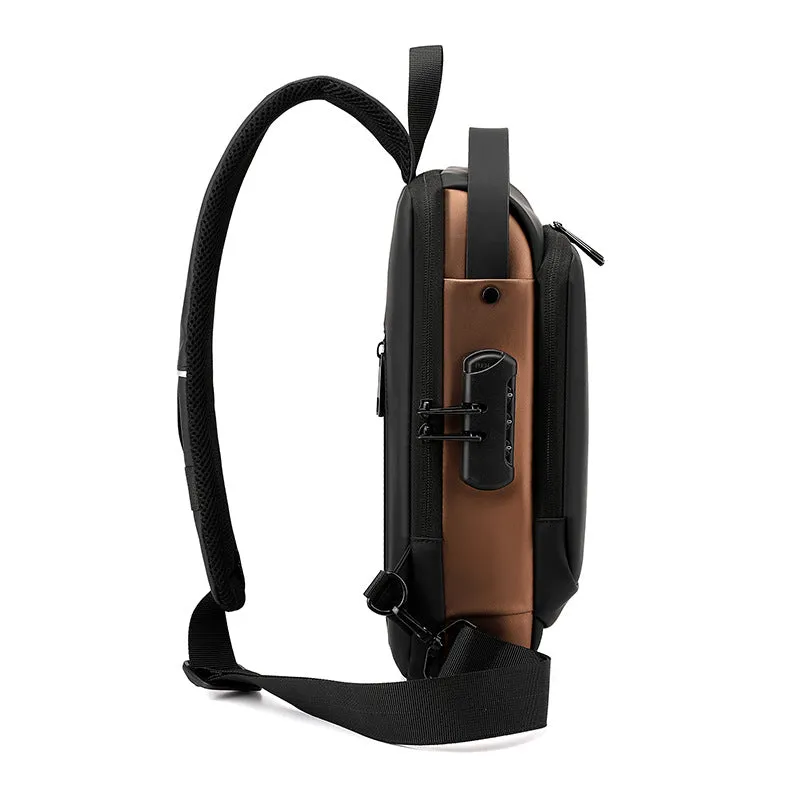 Men's Durable Beautiful Classy Motorcycle Password Men's Chest Bags