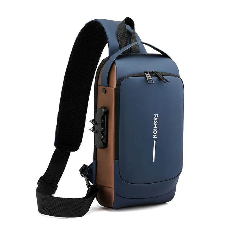 Men's Durable Beautiful Classy Motorcycle Password Men's Chest Bags