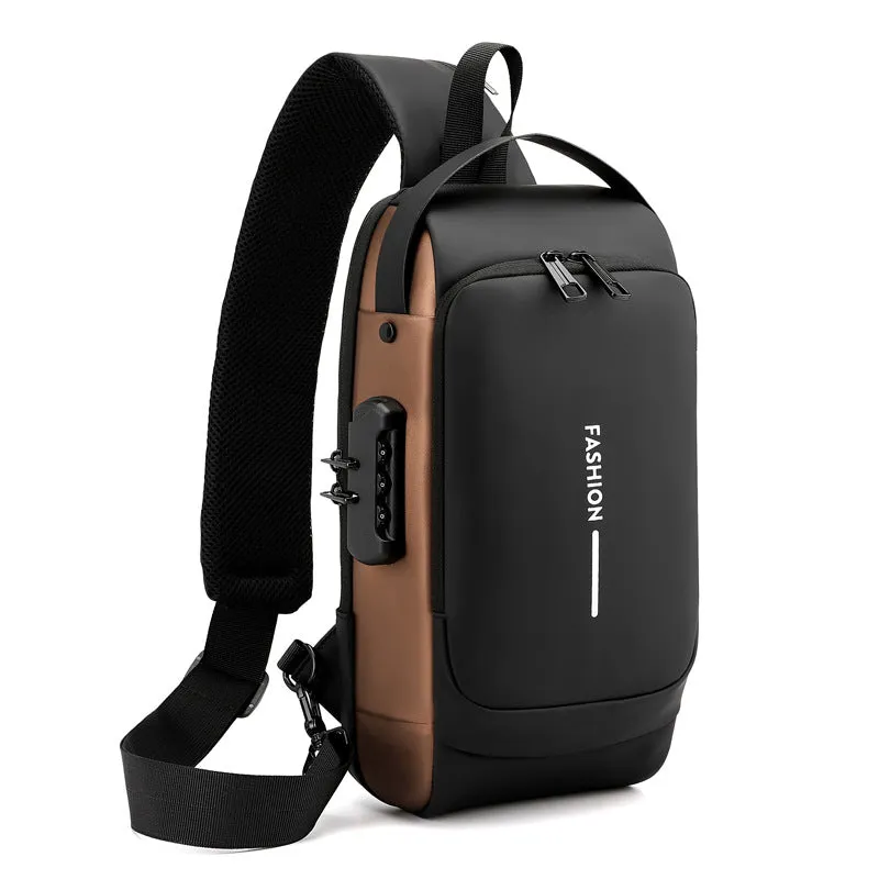 Men's Durable Beautiful Classy Motorcycle Password Men's Chest Bags