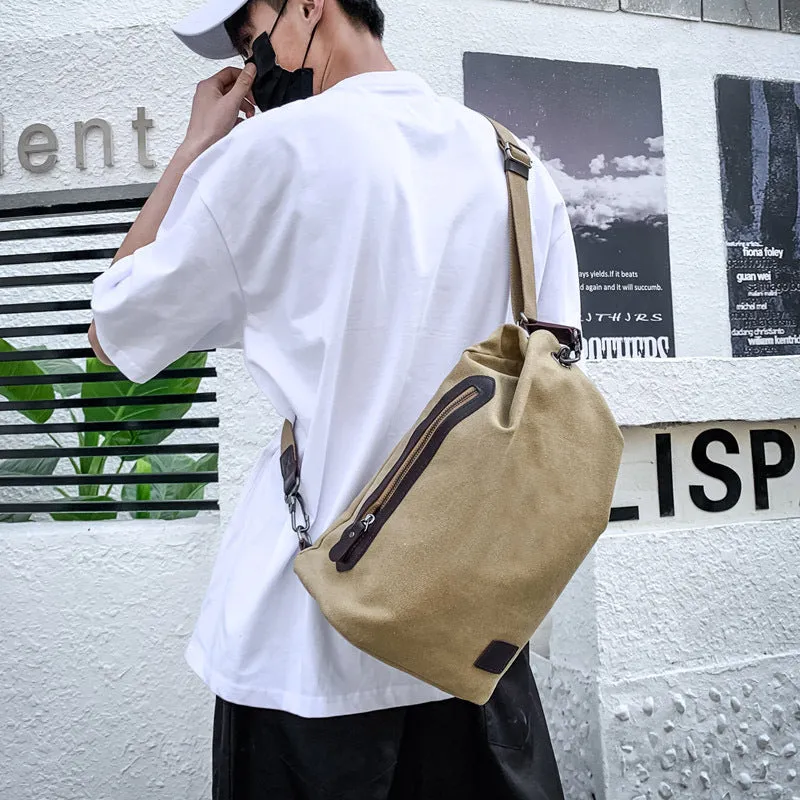 Men's Fashion Large Capacity Canvas Tide Multifunctional Backpacks