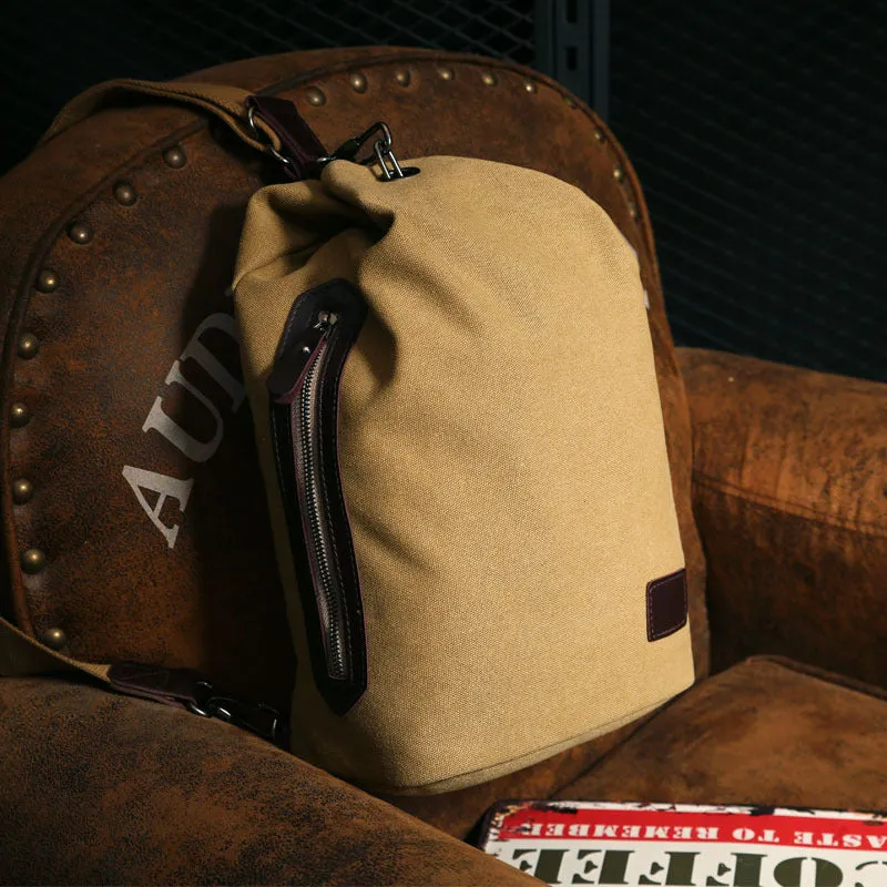 Men's Fashion Large Capacity Canvas Tide Multifunctional Backpacks