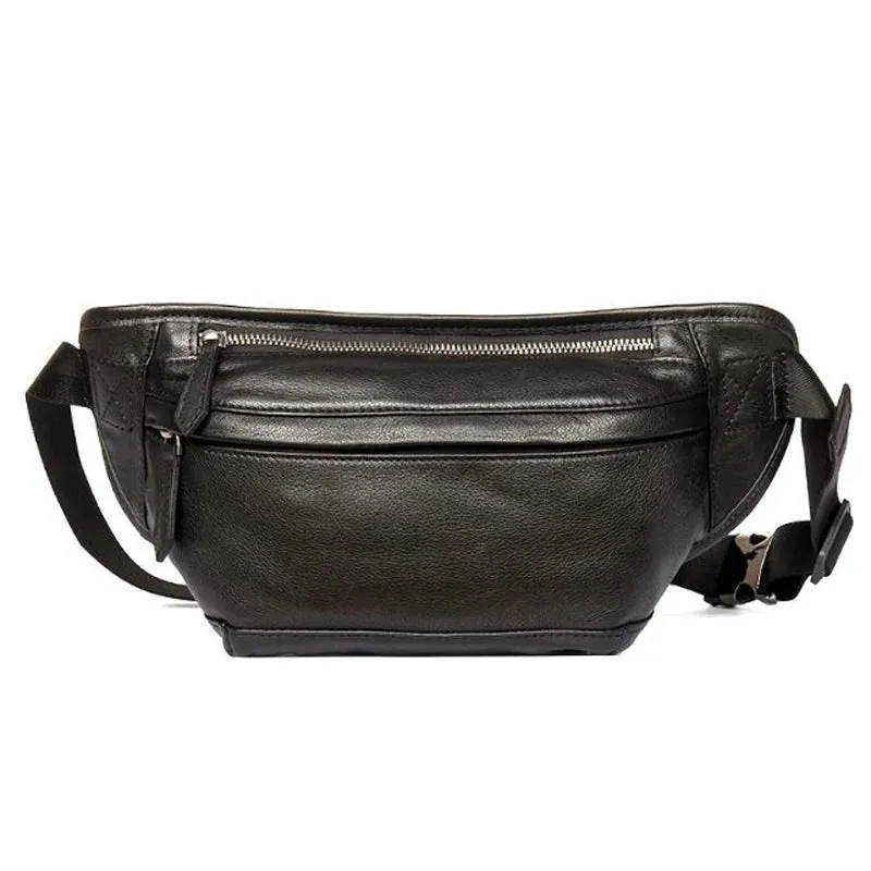 Men's Genuine Leather Waist Bag Chest Pack