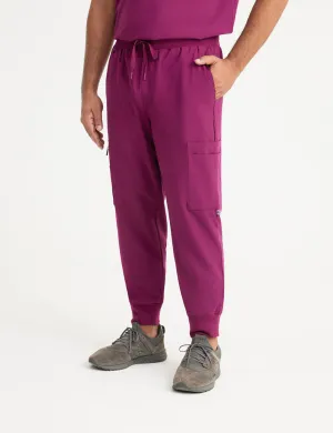 Mens Jogger Scrub Pants - Burgundy