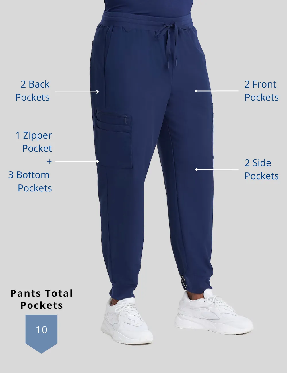 Mens Jogger Scrub Pants - Burgundy