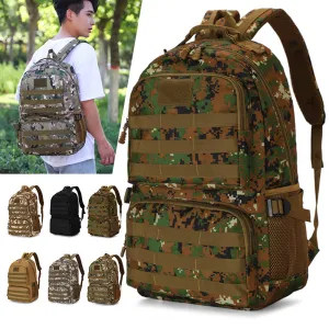 Men's Large Capacity Camouflage Army Fan Hiking Backpacks