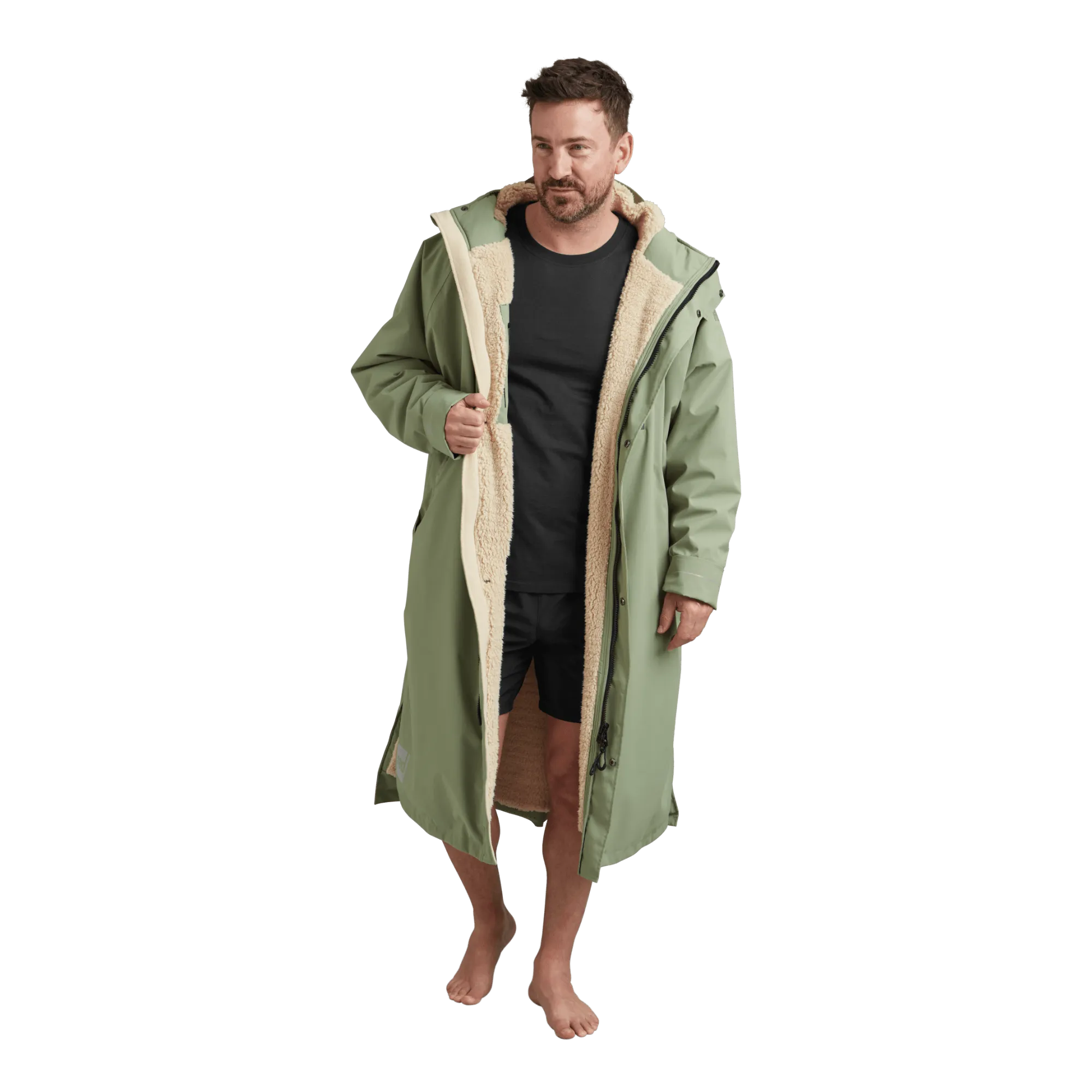 Men's Long Sleeve Waterproof Dry Changing Robe Alter Evo - Sage Green