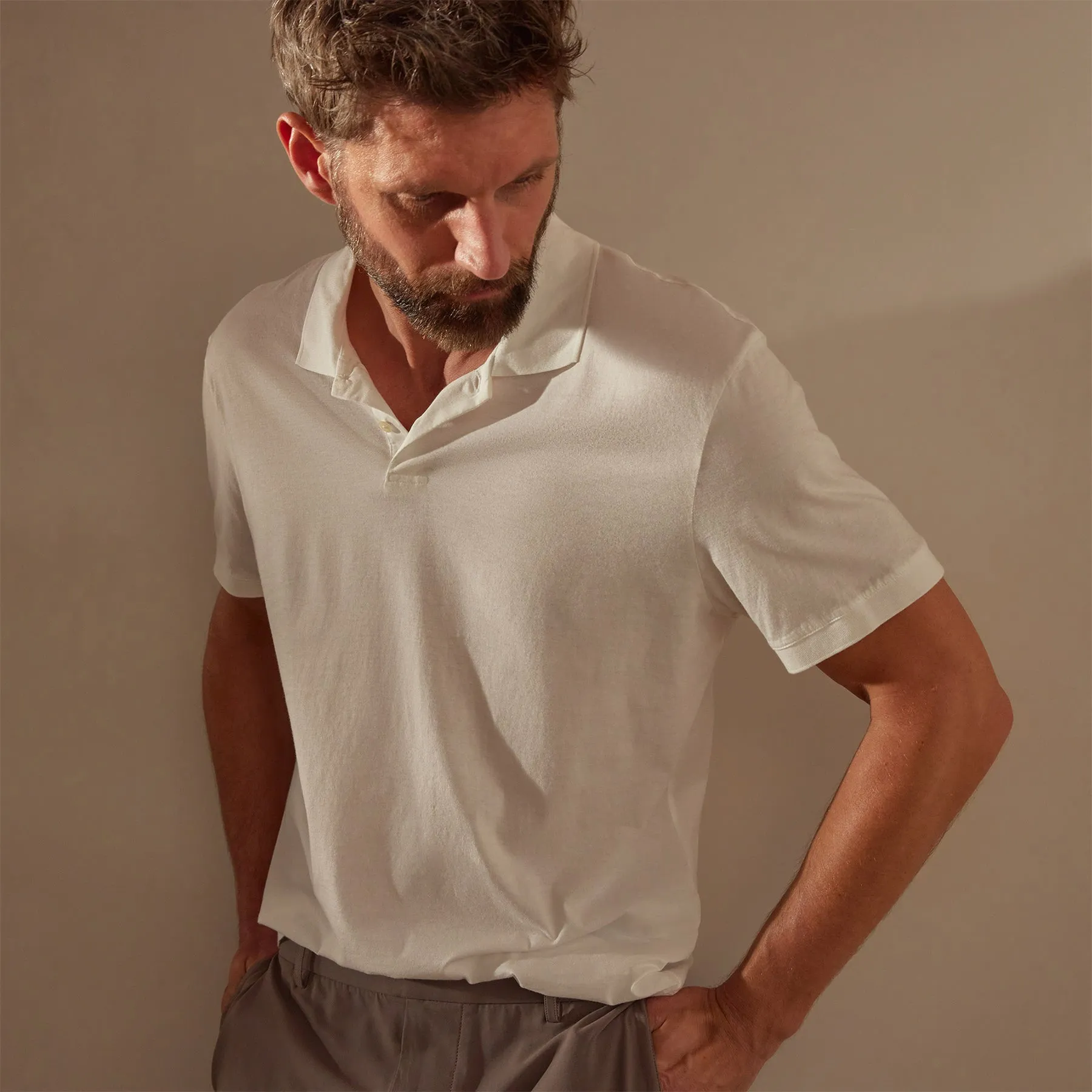 Men's Luxe Lotus Jersey Polo Gift Set - Black/White/French Navy
