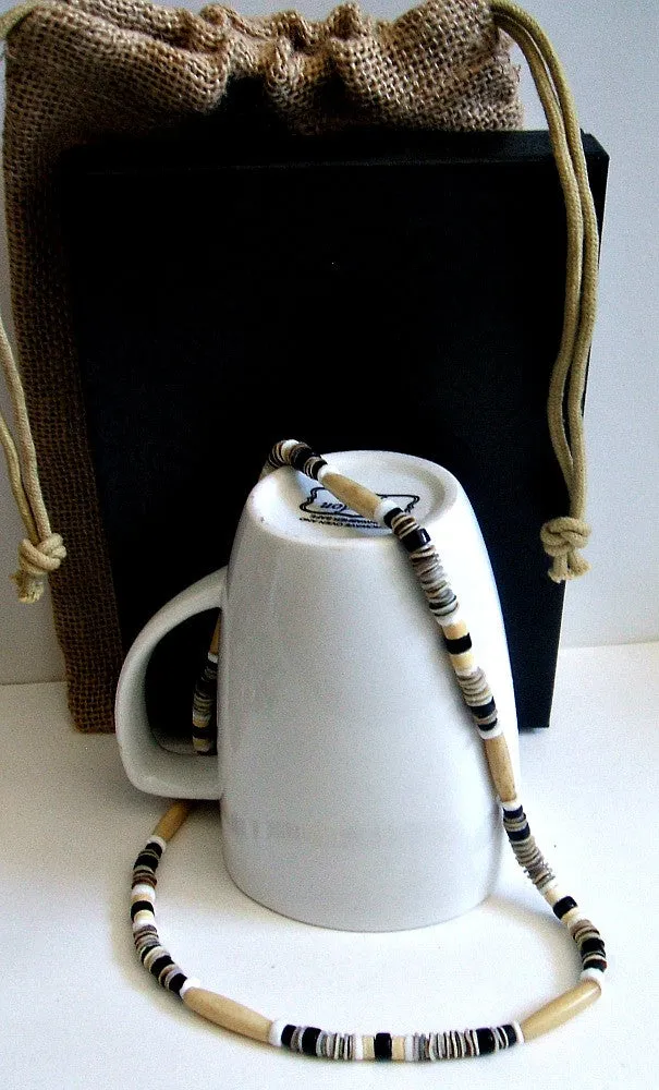 Men's Monochromatic Beaded Necklace