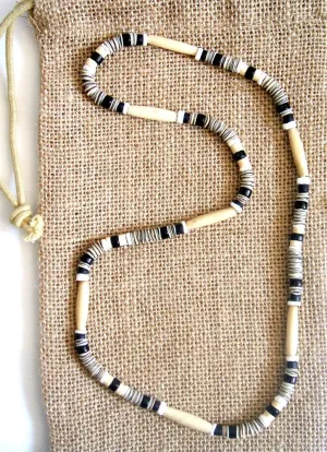 Men's Monochromatic Beaded Necklace