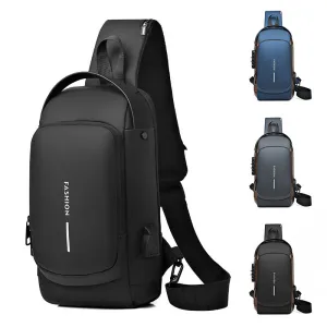 Men's Motorcycle Password Fashion Leisure Multifunctional Business Men's Chest Bags