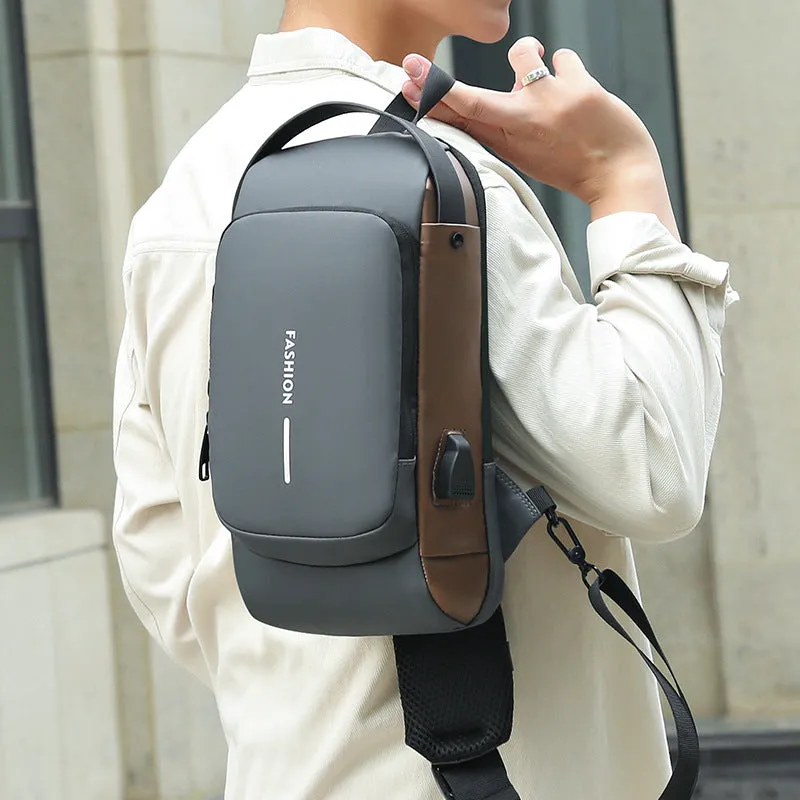 Men's Motorcycle Password Fashion Leisure Multifunctional Business Men's Chest Bags