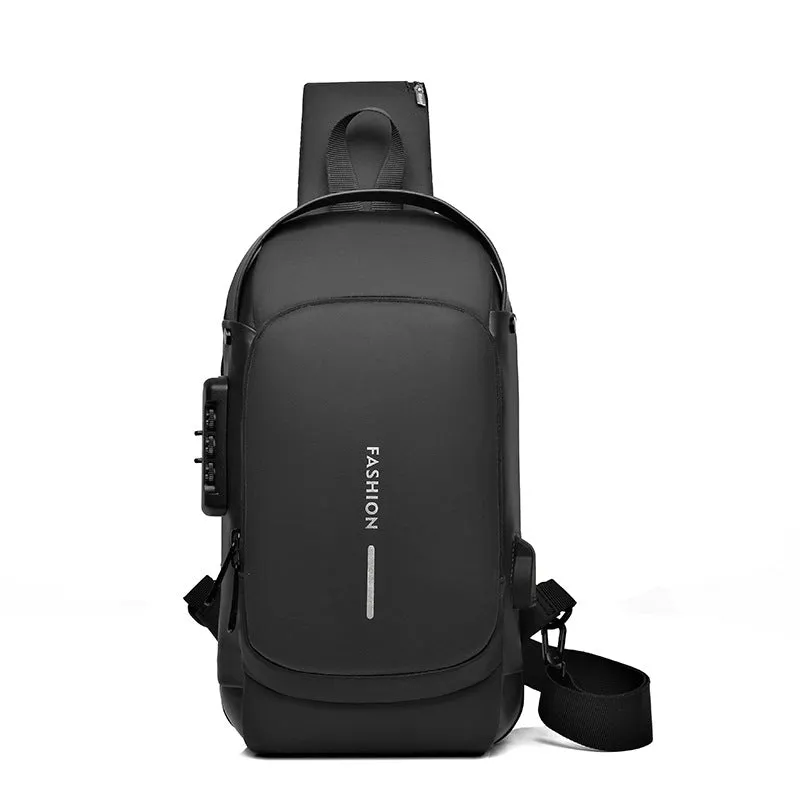 Men's Motorcycle Password Fashion Leisure Multifunctional Business Men's Chest Bags