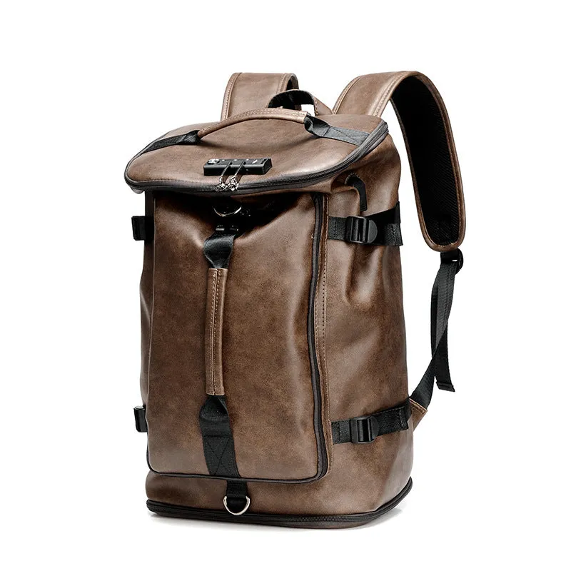 Men's Multifunctional College Style Retro Password Backpacks