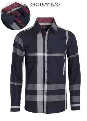 Men's Navy Black Berry Short Sleeve Shirt