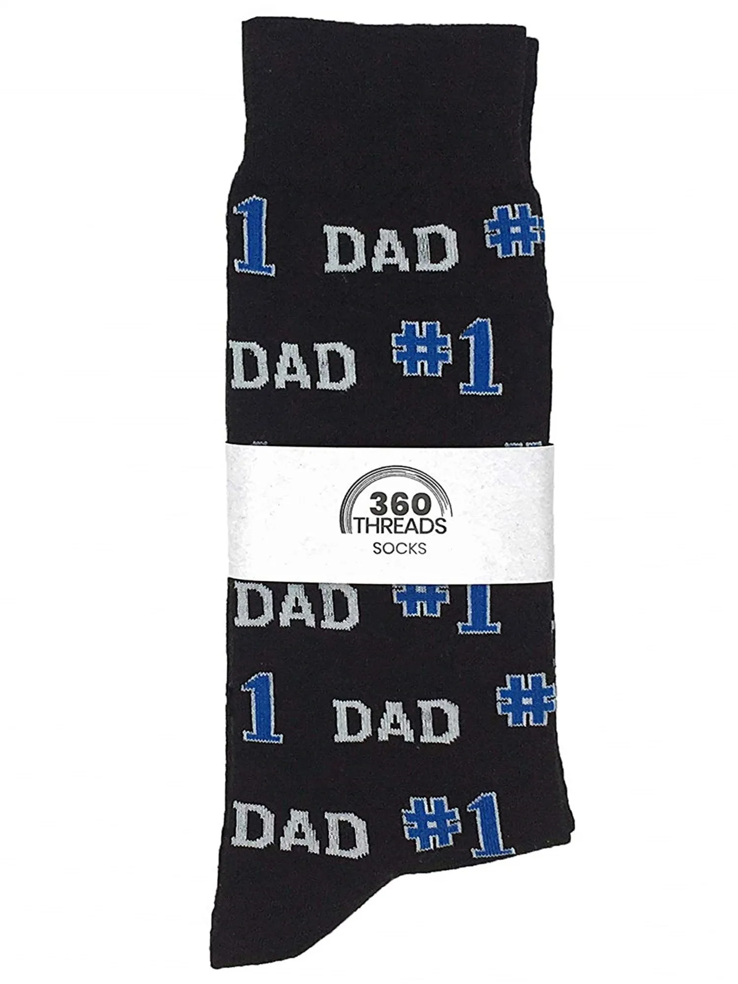 Men's Novelty Fun Socks #1 Dad & "MVP Dad" Trophy 2-Pair Father's Gift Set