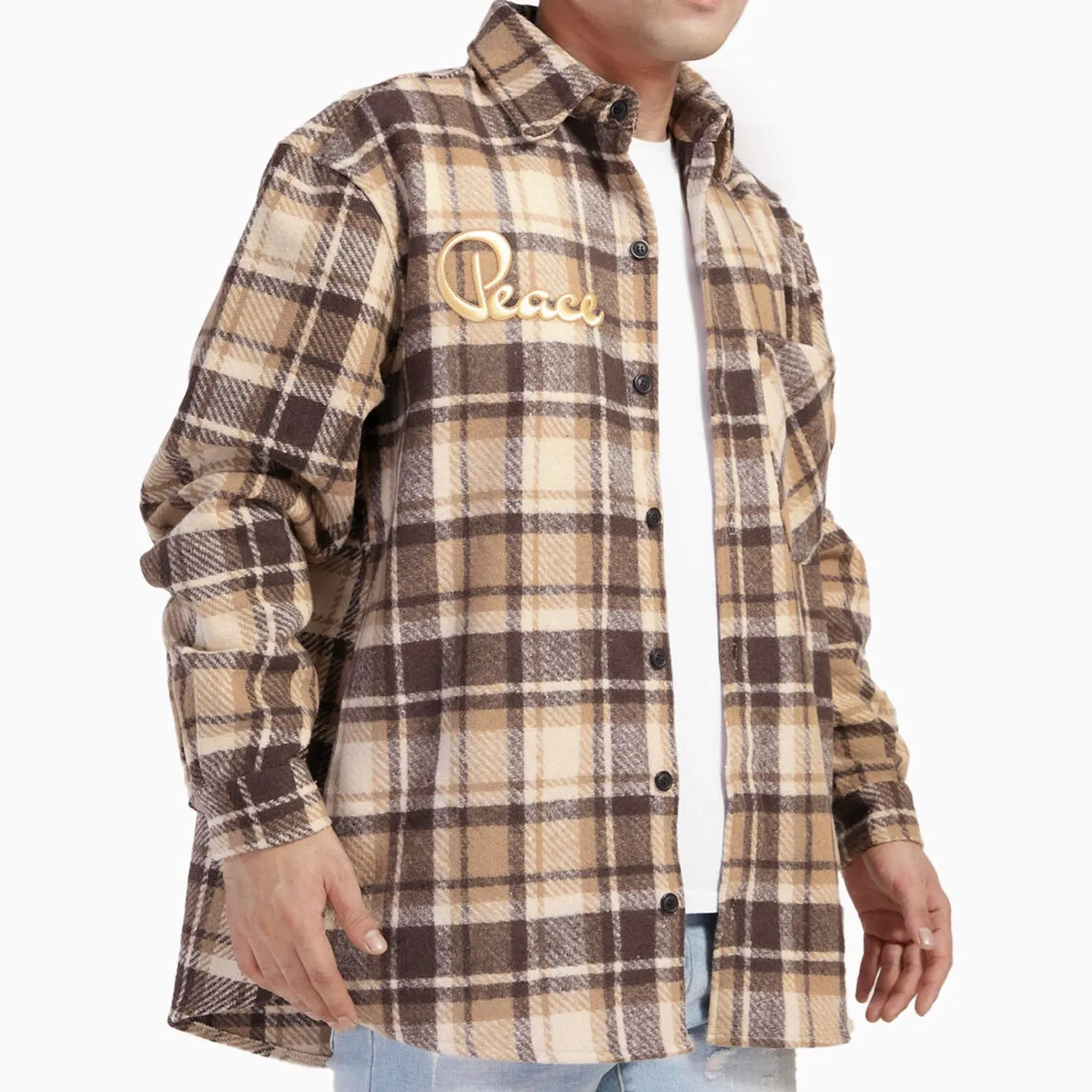 Men's Peace Heavy Flannel Shirt
