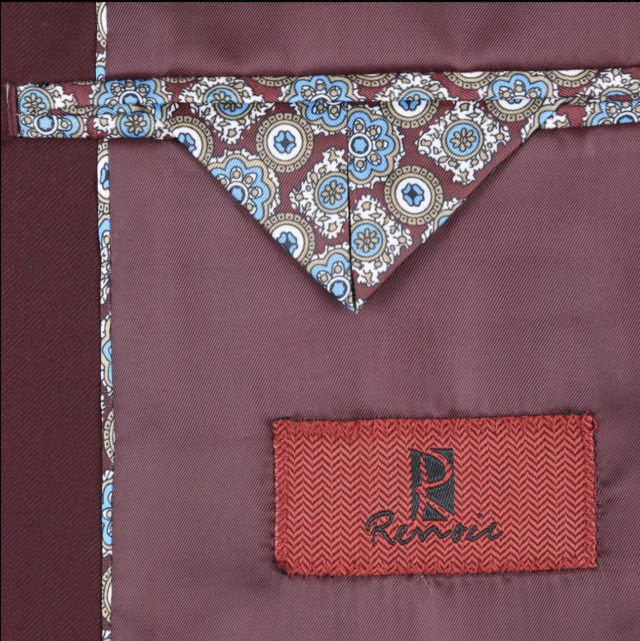 Men's Renoir Two Piece Burgundy Slim Fit Suit