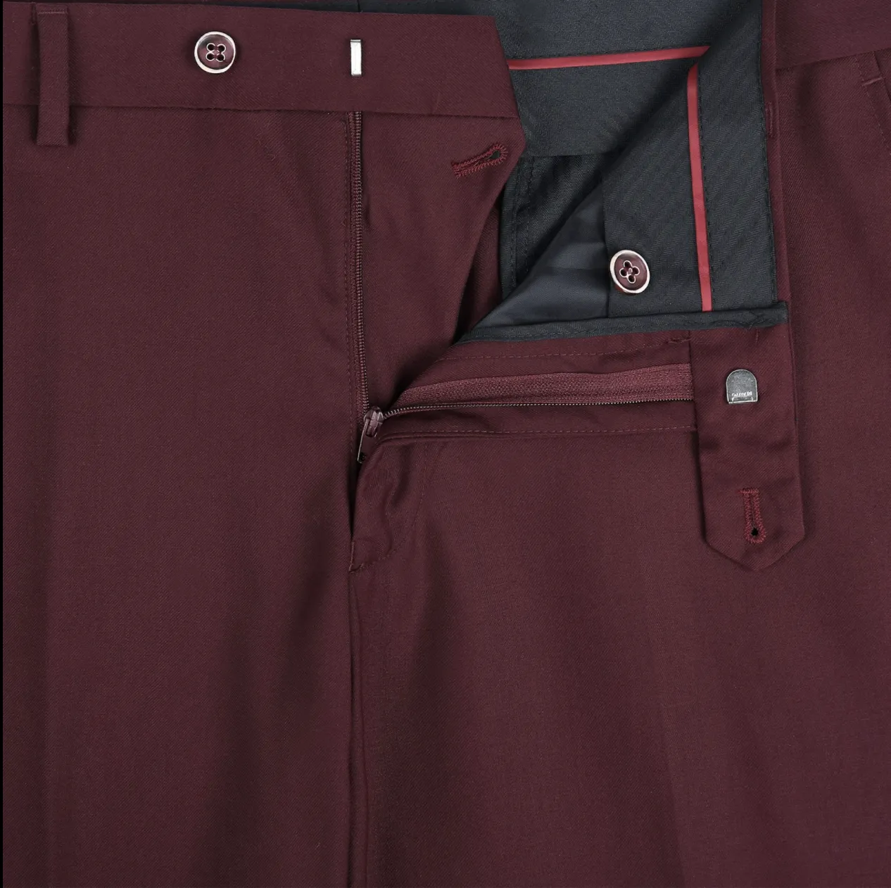 Men's Renoir Two Piece Burgundy Slim Fit Suit