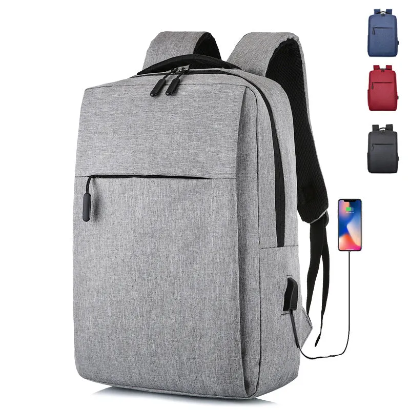 Men's Simple Charging Computer Large Capacity Leisure Backpacks