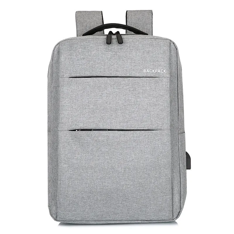 Men's Simple Charging Computer Large Capacity Leisure Backpacks