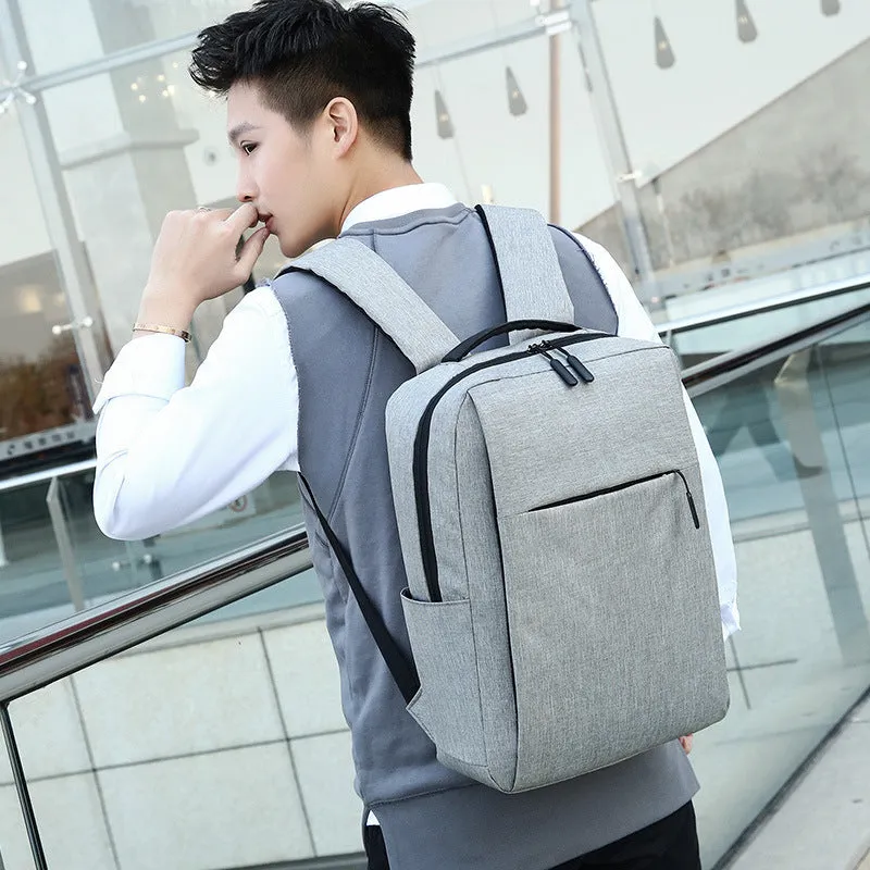 Men's Simple Charging Computer Large Capacity Leisure Backpacks
