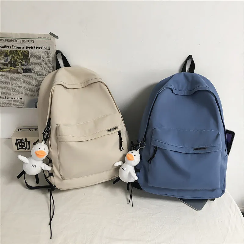 Men's Simple Large Capacity Female Junior High Backpacks