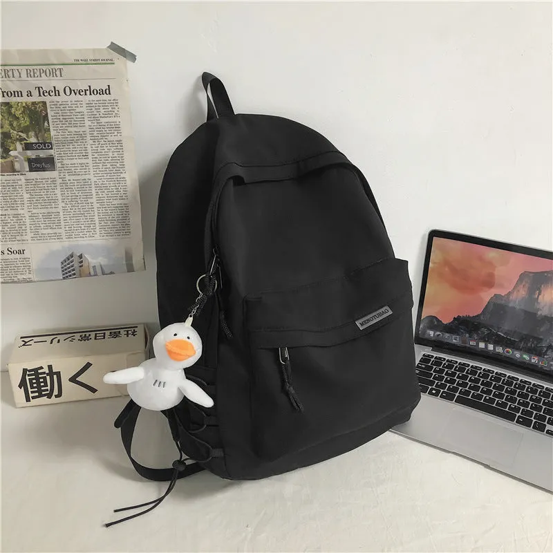 Men's Simple Large Capacity Female Junior High Backpacks