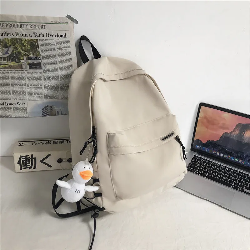 Men's Simple Large Capacity Female Junior High Backpacks