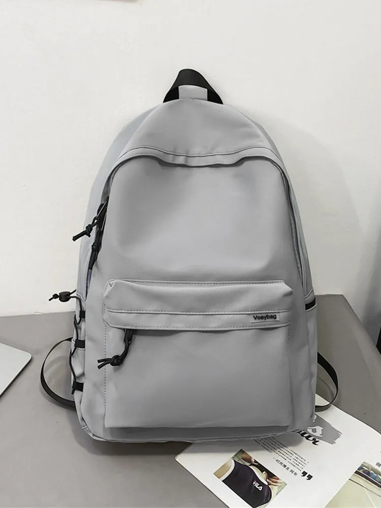 Men's Simple Large Capacity Female Junior High Backpacks