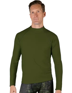 Men's  Swim Performance Long Sleeve Rash Guard - Olive