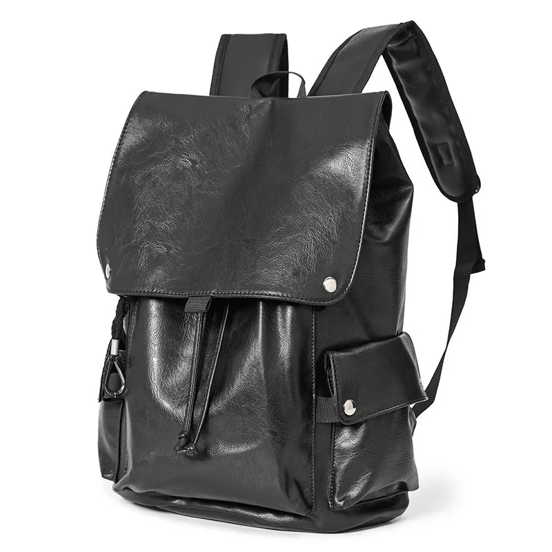 Men's Vintage Trendy Youth College Leather Backpacks