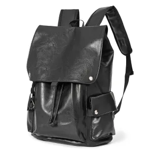 Men's Vintage Trendy Youth College Leather Backpacks