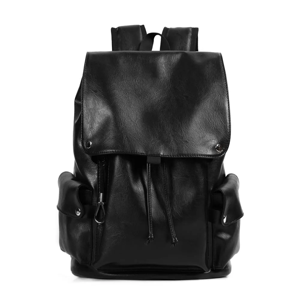 Men's Vintage Trendy Youth College Leather Backpacks