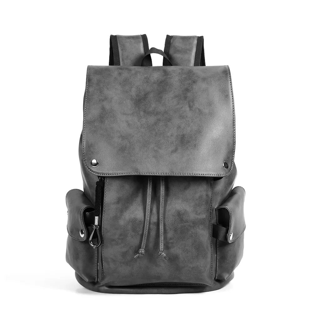 Men's Vintage Trendy Youth College Leather Backpacks