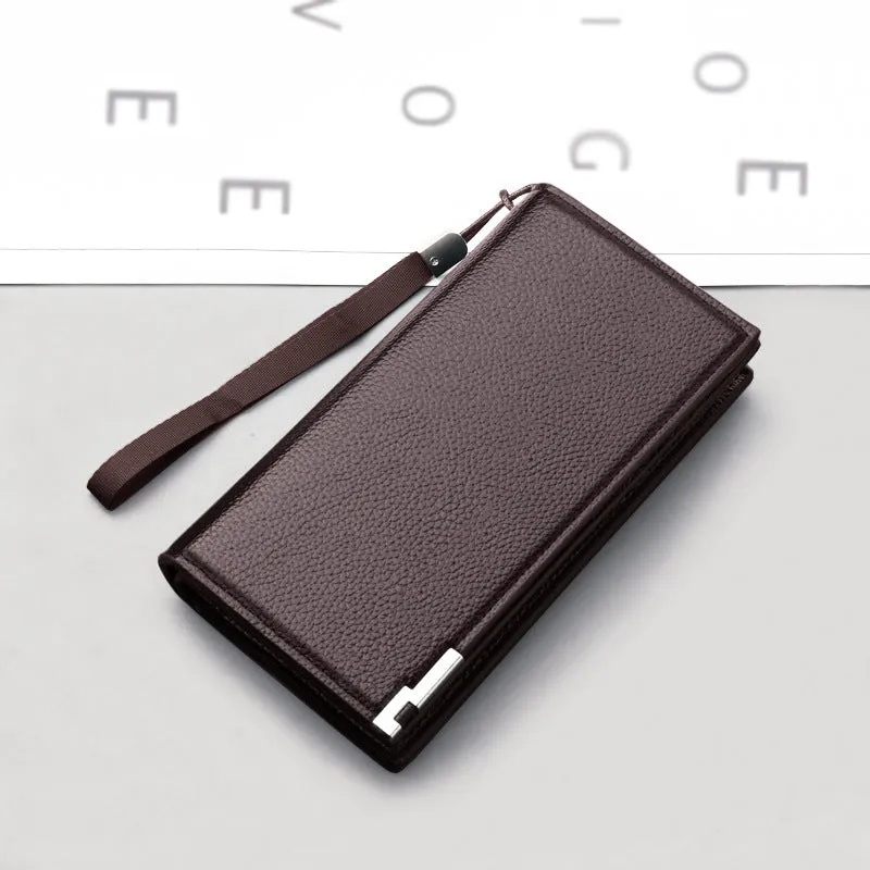 Men's Zipper Fashion Mobile Large Capacity Long Business Simple Handbags