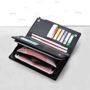 Men's Zipper Fashion Mobile Large Capacity Long Business Simple Handbags