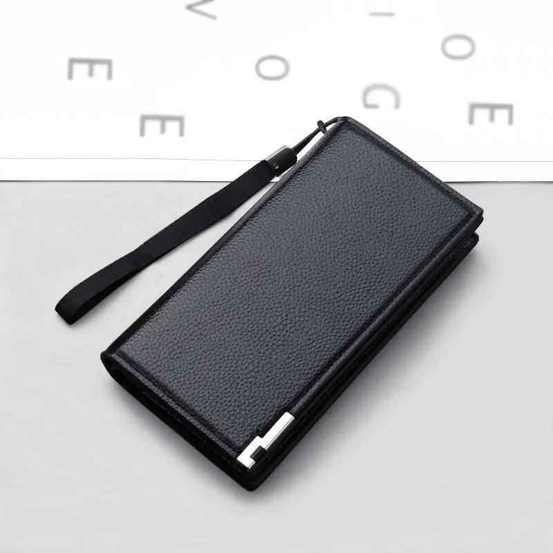 Men's Zipper Fashion Mobile Large Capacity Long Business Simple Handbags
