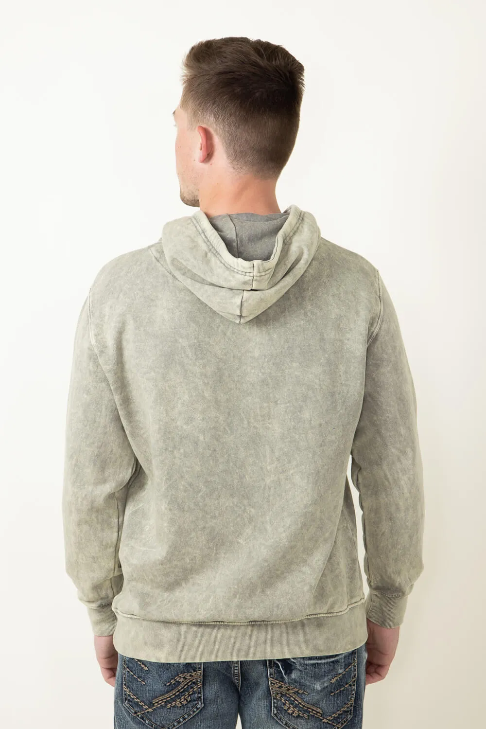 Mineral Wash Hoodie for Men in Khaki | 708MW-KHAKI