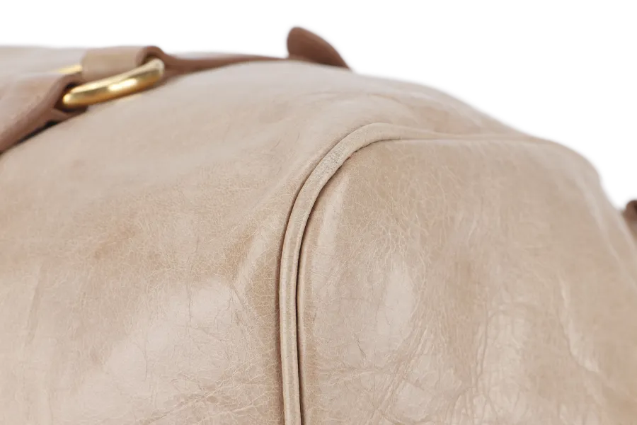 MIU MIU 2WAY BOW RIBBON HANDBAG BEIGE LEATHER WITH DUST COVER