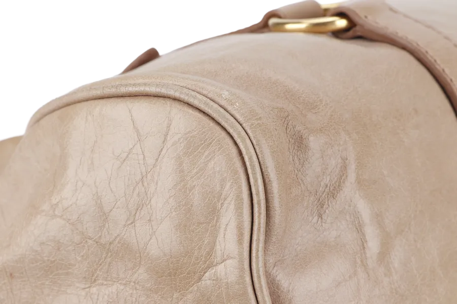 MIU MIU 2WAY BOW RIBBON HANDBAG BEIGE LEATHER WITH DUST COVER