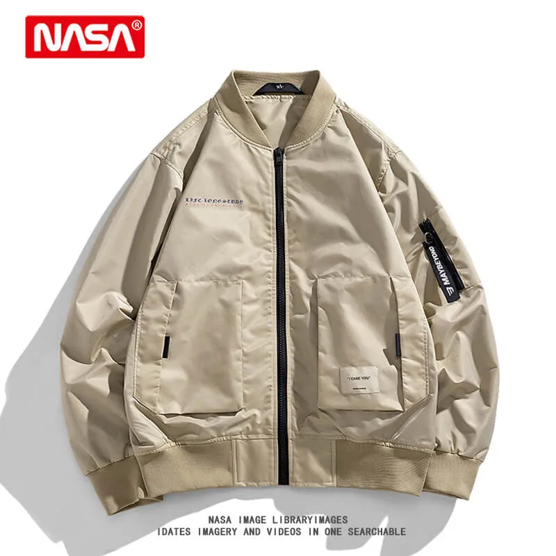 NASA Bomber Jacket High Street Loose Workwear