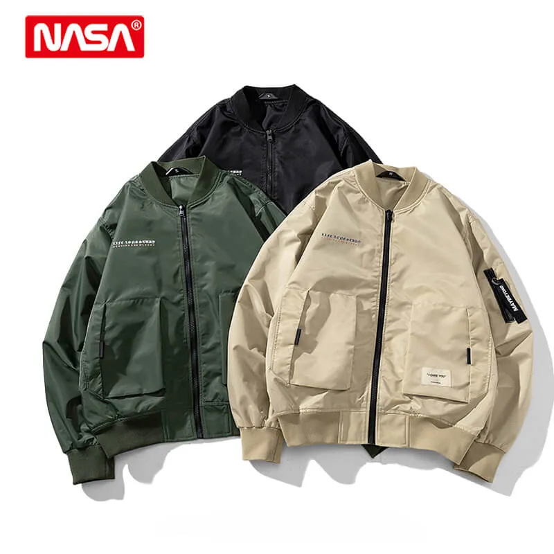 NASA Bomber Jacket High Street Loose Workwear