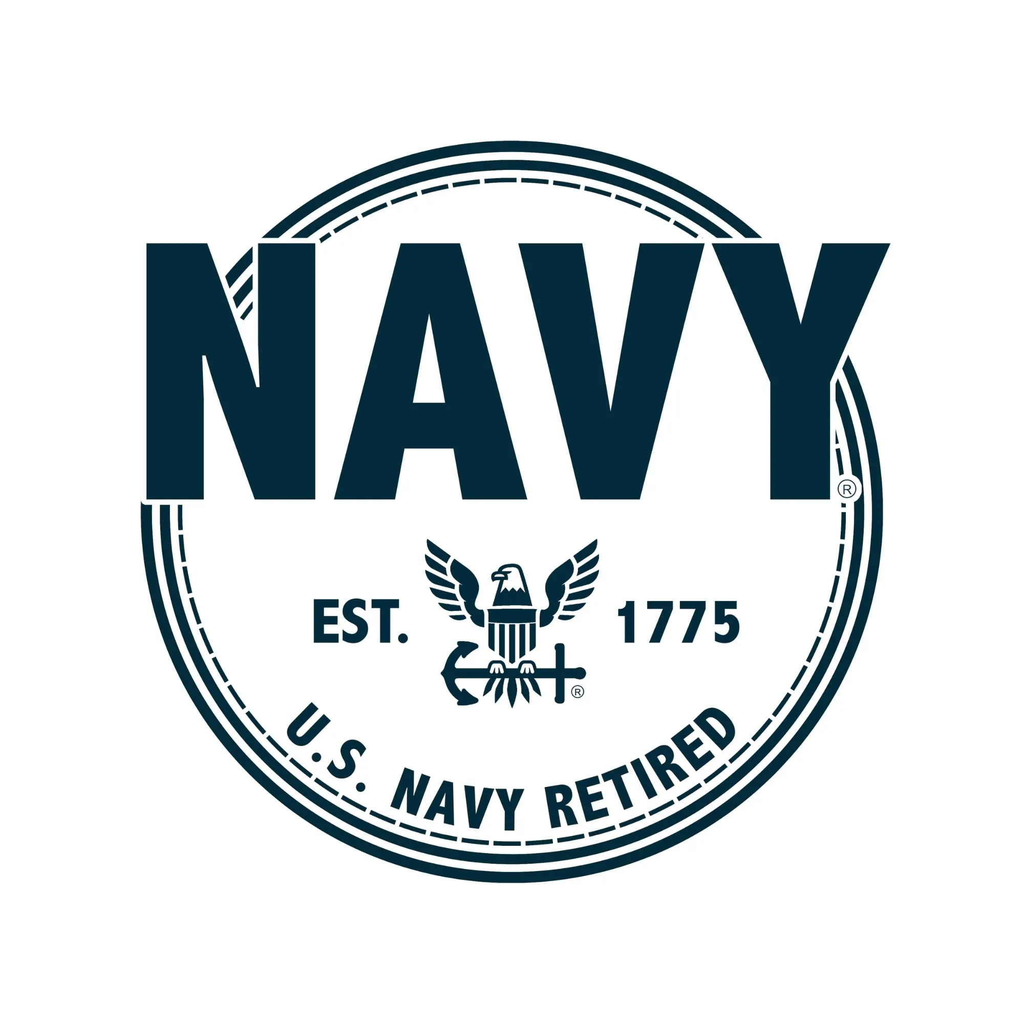 Navy Retired Mens Henley T-Shirt