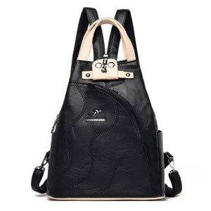 New Multifunctional Fashion Backpack For Women High Quality Leather Retro Backpack