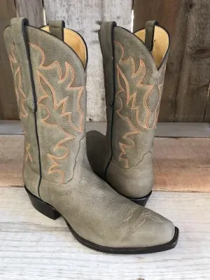 Olive Nubuck  Stitched  Tres Outlaws Men's Classic  Boot 4062@