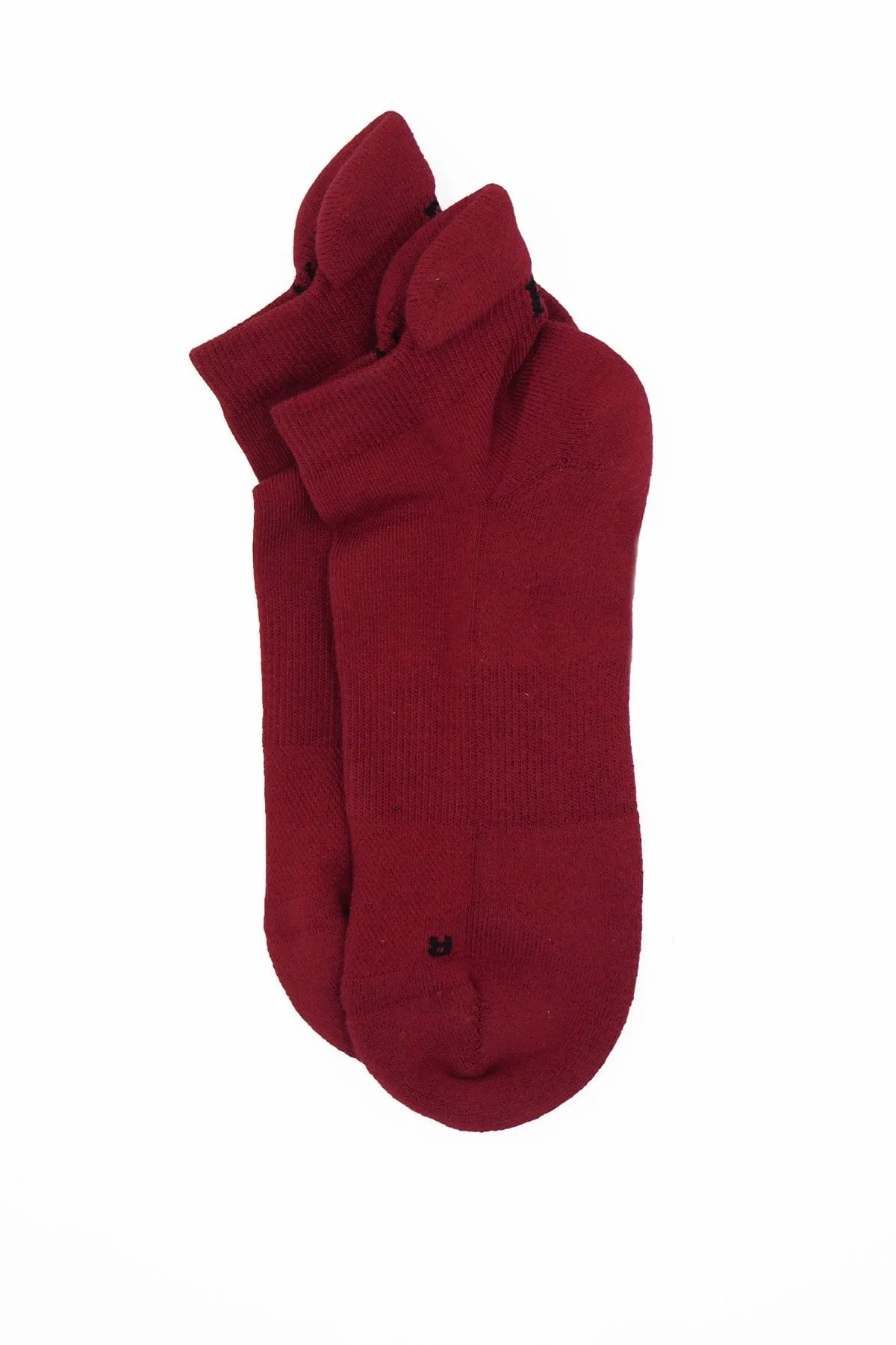 Organic Cotton Women's Trainer Socks | Burgundy