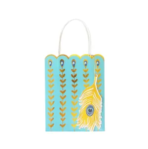 Peacock Feather Design Gift Bags